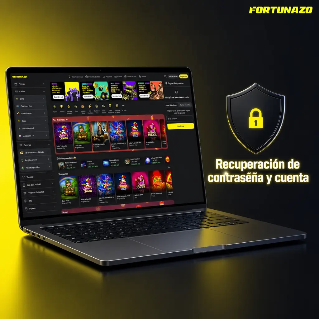 Formulario de recuperación de contraseña y cuenta con verificación por email, teléfono o método social